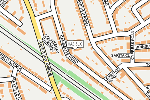 HA3 5LX map - OS OpenMap – Local (Ordnance Survey)