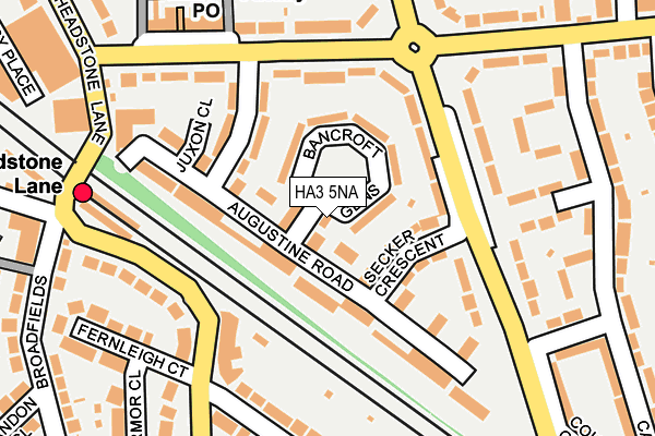 HA3 5NA map - OS OpenMap – Local (Ordnance Survey)