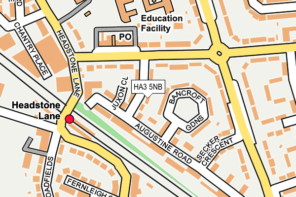 HA3 5NB map - OS OpenMap – Local (Ordnance Survey)