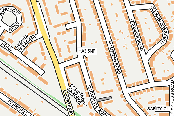 HA3 5NF map - OS OpenMap – Local (Ordnance Survey)