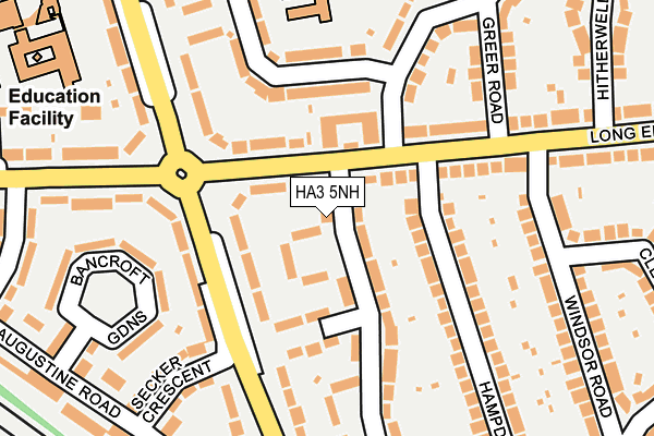 HA3 5NH map - OS OpenMap – Local (Ordnance Survey)