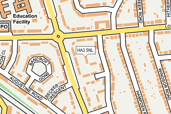 HA3 5NL map - OS OpenMap – Local (Ordnance Survey)