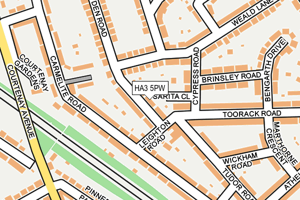 HA3 5PW map - OS OpenMap – Local (Ordnance Survey)