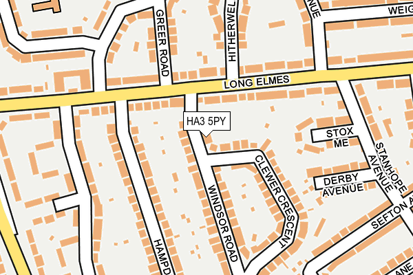 HA3 5PY map - OS OpenMap – Local (Ordnance Survey)
