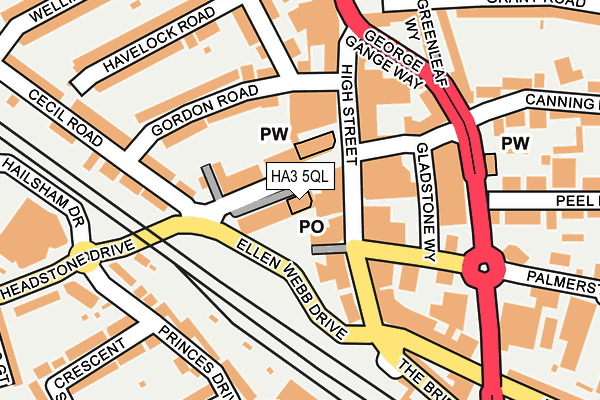 HA3 5QL map - OS OpenMap – Local (Ordnance Survey)