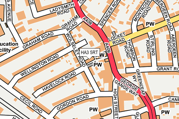 HA3 5RT map - OS OpenMap – Local (Ordnance Survey)