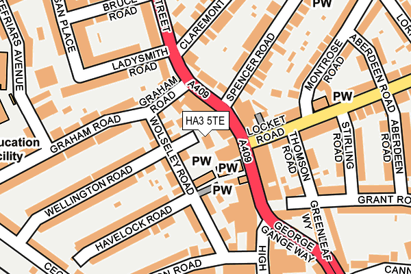 HA3 5TE map - OS OpenMap – Local (Ordnance Survey)