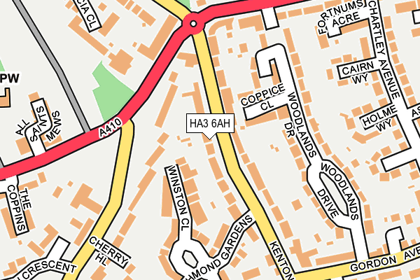 HA3 6AH map - OS OpenMap – Local (Ordnance Survey)