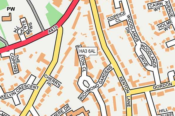 HA3 6AL map - OS OpenMap – Local (Ordnance Survey)