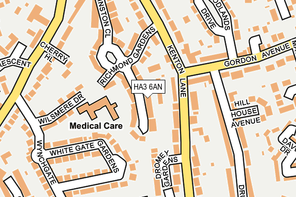 HA3 6AN map - OS OpenMap – Local (Ordnance Survey)