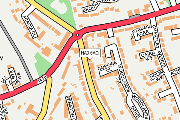 HA3 6AQ map - OS OpenMap – Local (Ordnance Survey)
