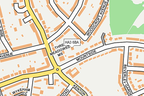 HA3 6BA map - OS OpenMap – Local (Ordnance Survey)