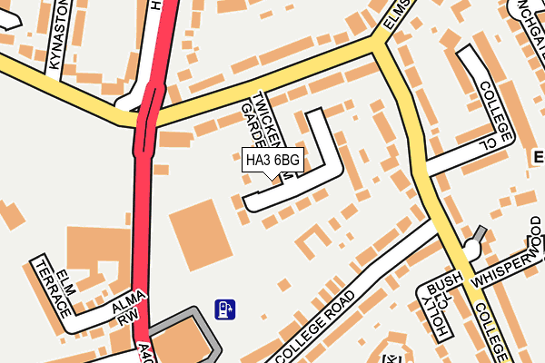 HA3 6BG map - OS OpenMap – Local (Ordnance Survey)