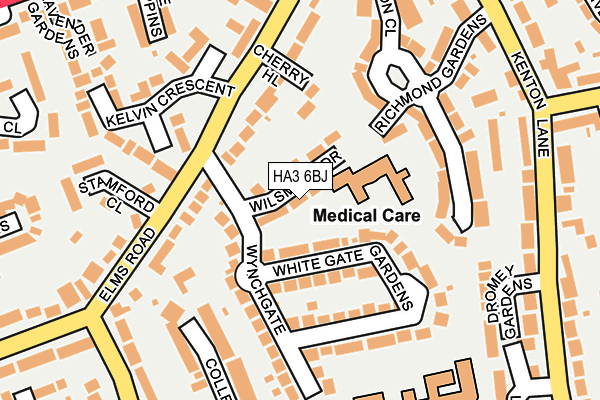 HA3 6BJ map - OS OpenMap – Local (Ordnance Survey)