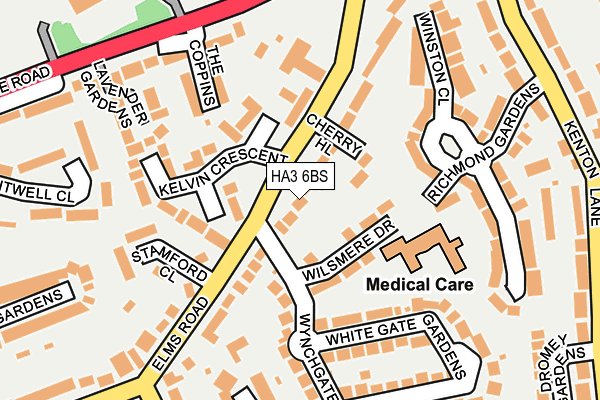 HA3 6BS map - OS OpenMap – Local (Ordnance Survey)