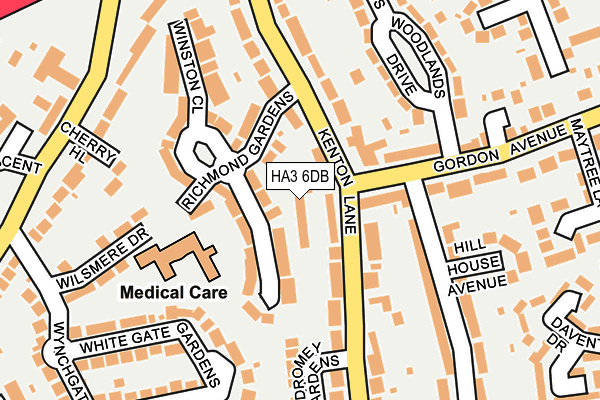 HA3 6DB map - OS OpenMap – Local (Ordnance Survey)
