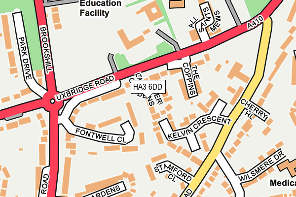HA3 6DD map - OS OpenMap – Local (Ordnance Survey)