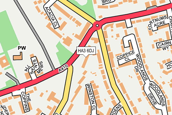 HA3 6DJ map - OS OpenMap – Local (Ordnance Survey)