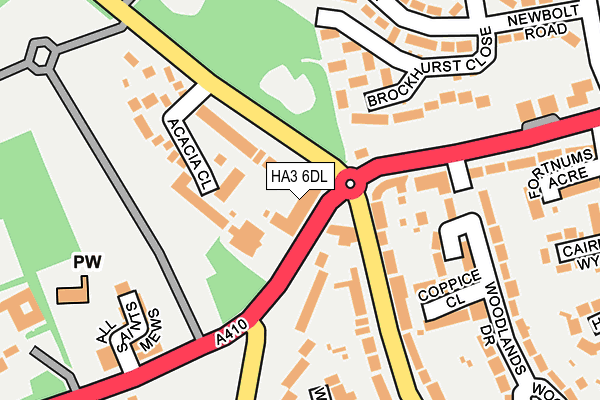 HA3 6DL map - OS OpenMap – Local (Ordnance Survey)
