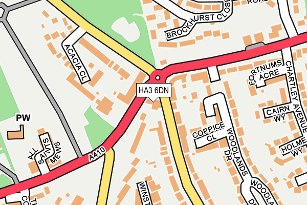 HA3 6DN map - OS OpenMap – Local (Ordnance Survey)