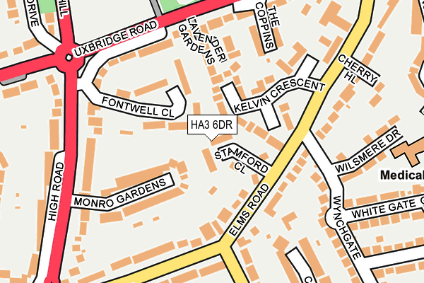 HA3 6DR map - OS OpenMap – Local (Ordnance Survey)