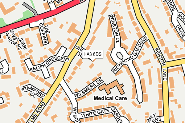 HA3 6DS map - OS OpenMap – Local (Ordnance Survey)