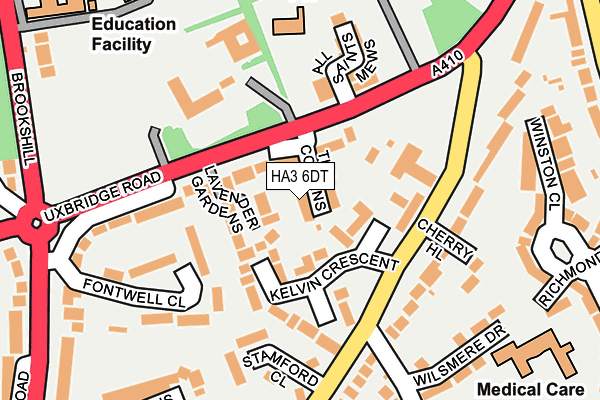 HA3 6DT map - OS OpenMap – Local (Ordnance Survey)