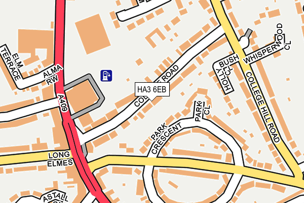 HA3 6EB map - OS OpenMap – Local (Ordnance Survey)