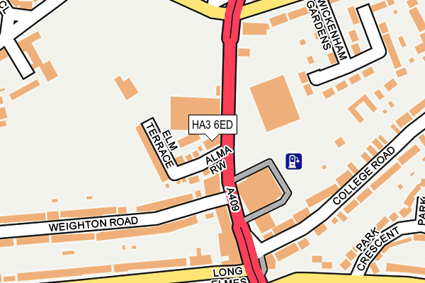 HA3 6ED map - OS OpenMap – Local (Ordnance Survey)