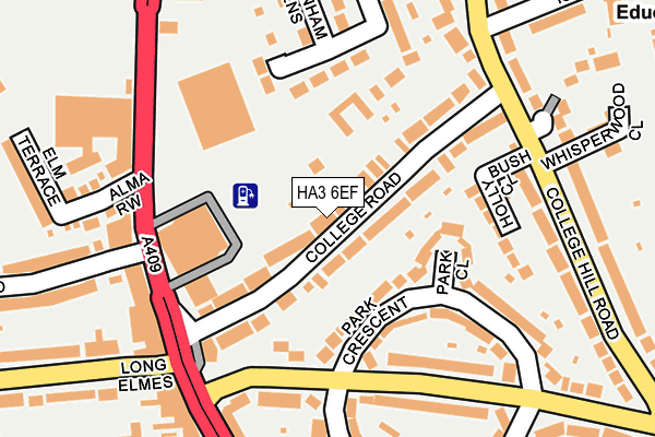 HA3 6EF map - OS OpenMap – Local (Ordnance Survey)