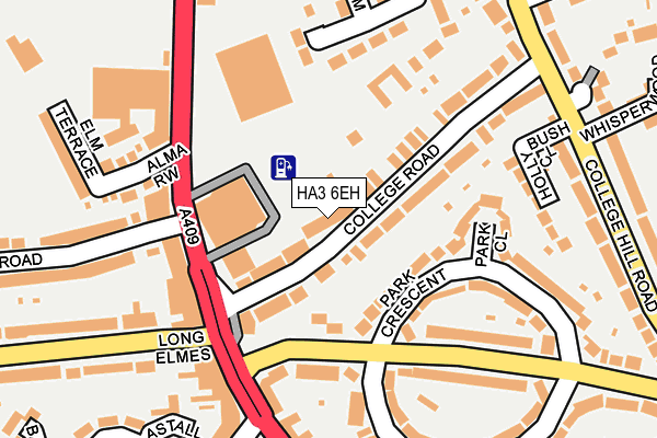 HA3 6EH map - OS OpenMap – Local (Ordnance Survey)