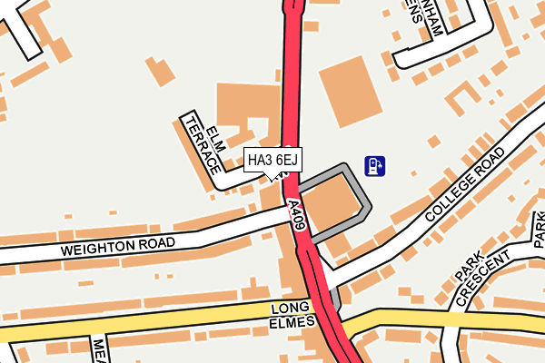 HA3 6EJ map - OS OpenMap – Local (Ordnance Survey)