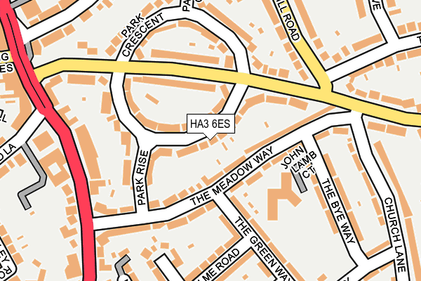 HA3 6ES map - OS OpenMap – Local (Ordnance Survey)