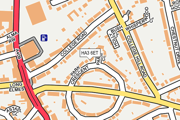 HA3 6ET map - OS OpenMap – Local (Ordnance Survey)