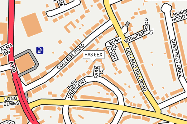 HA3 6EX map - OS OpenMap – Local (Ordnance Survey)