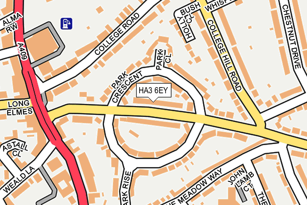 HA3 6EY map - OS OpenMap – Local (Ordnance Survey)