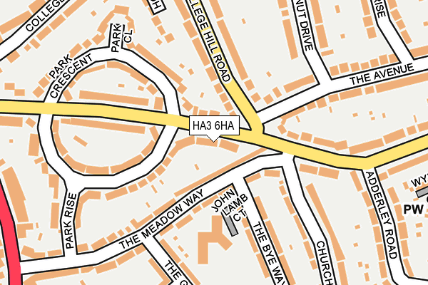 HA3 6HA map - OS OpenMap – Local (Ordnance Survey)