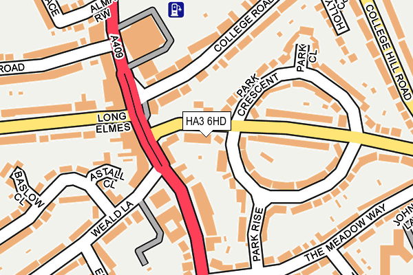 HA3 6HD map - OS OpenMap – Local (Ordnance Survey)