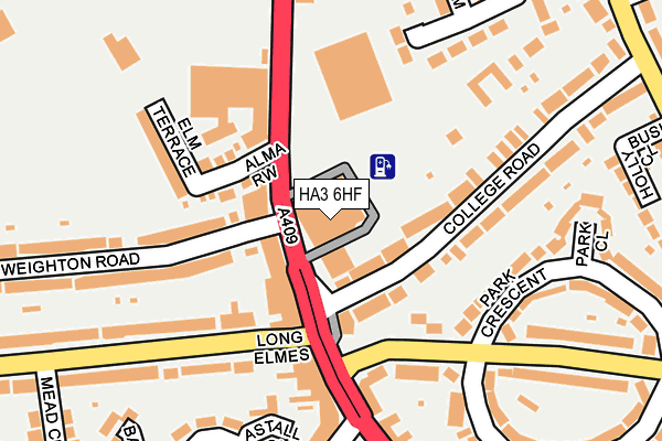 HA3 6HF map - OS OpenMap – Local (Ordnance Survey)