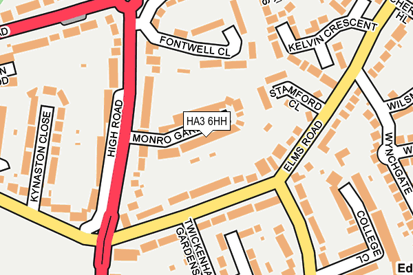 HA3 6HH map - OS OpenMap – Local (Ordnance Survey)
