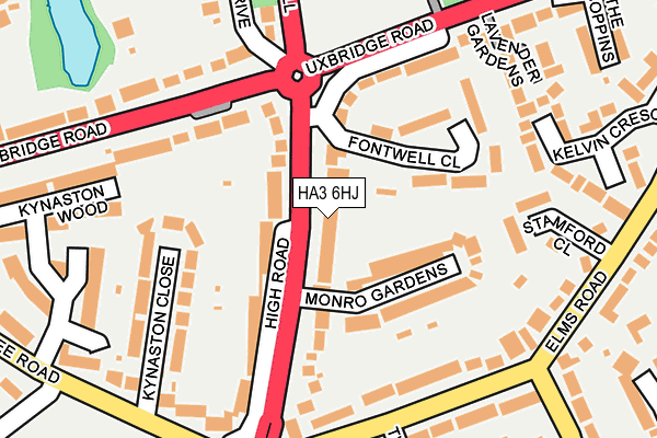HA3 6HJ map - OS OpenMap – Local (Ordnance Survey)