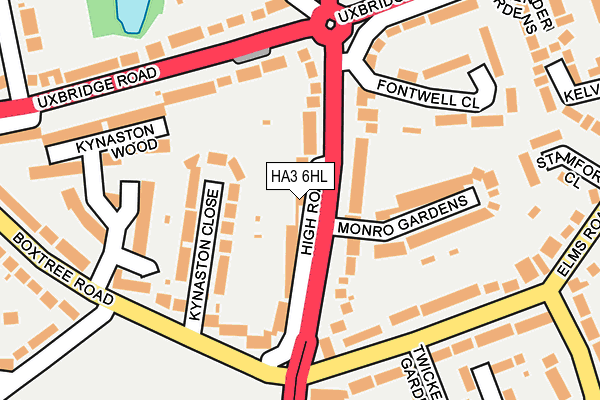 HA3 6HL map - OS OpenMap – Local (Ordnance Survey)