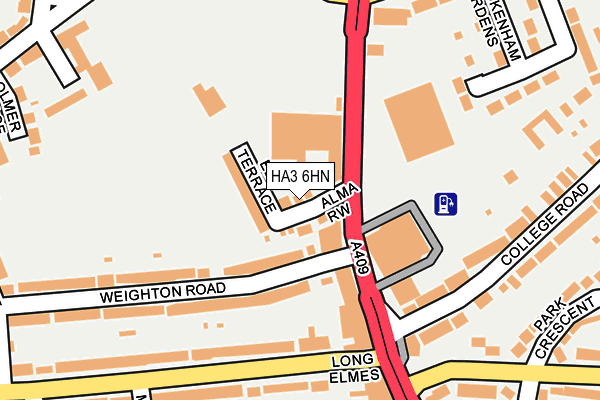 HA3 6HN map - OS OpenMap – Local (Ordnance Survey)