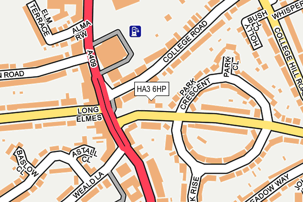 HA3 6HP map - OS OpenMap – Local (Ordnance Survey)