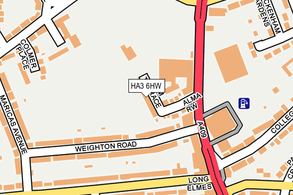 HA3 6HW map - OS OpenMap – Local (Ordnance Survey)