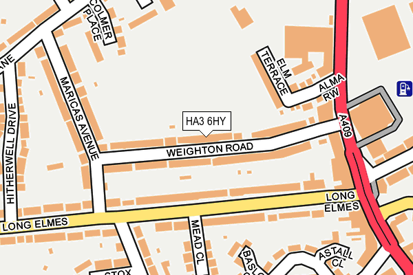 HA3 6HY map - OS OpenMap – Local (Ordnance Survey)
