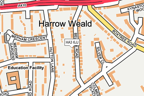 HA3 6JJ map - OS OpenMap – Local (Ordnance Survey)