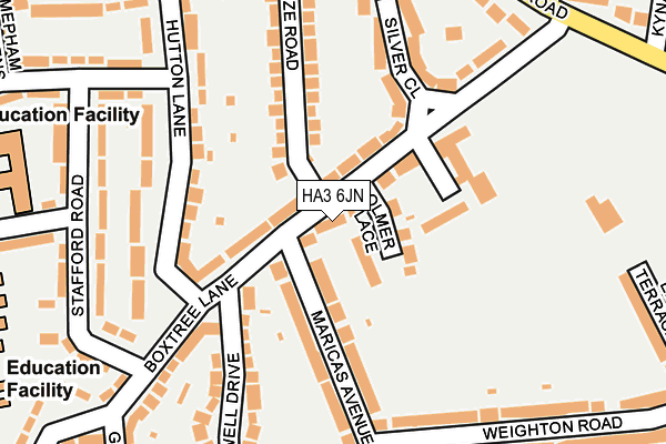 HA3 6JN map - OS OpenMap – Local (Ordnance Survey)