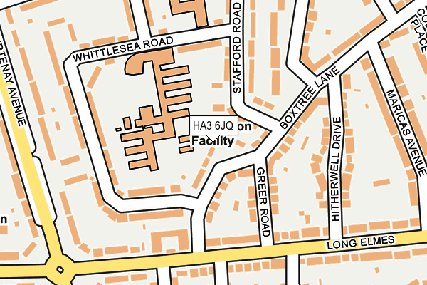 HA3 6JQ map - OS OpenMap – Local (Ordnance Survey)