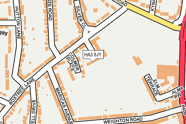 HA3 6JY map - OS OpenMap – Local (Ordnance Survey)